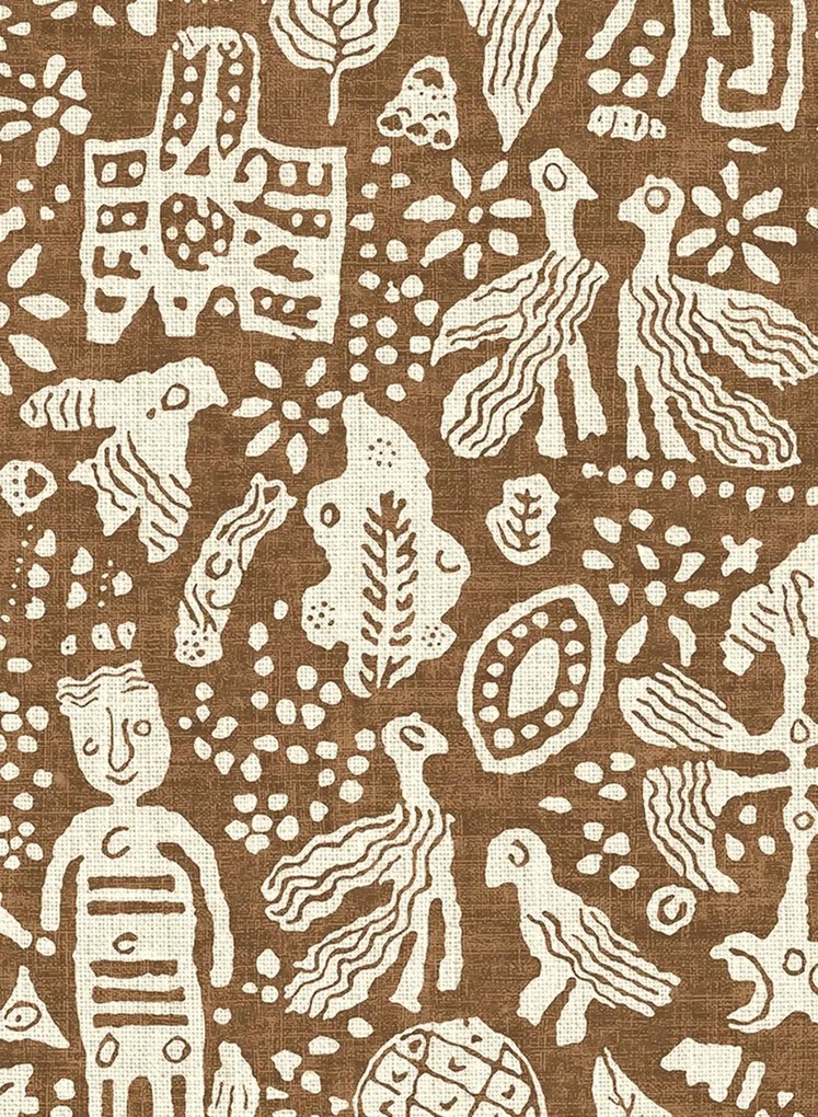 Lewis & Wood Carta da parati Minna Maze - Ginger