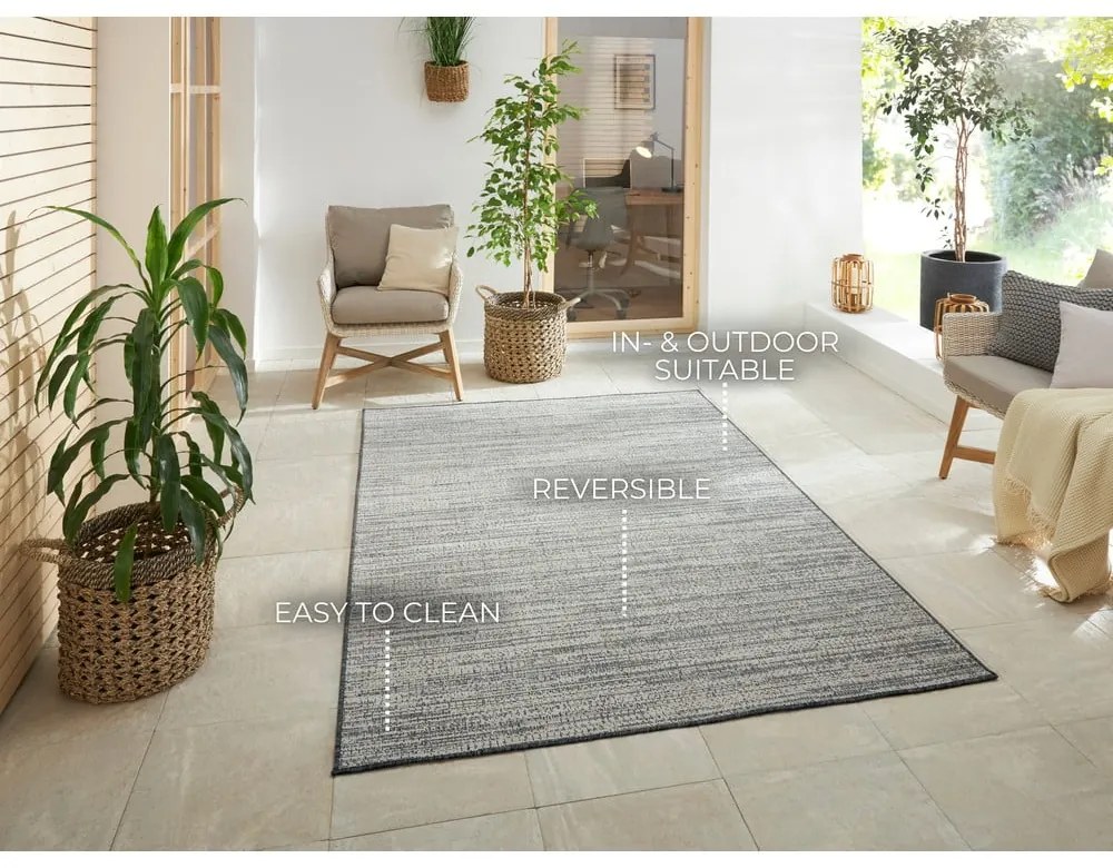 Tappeto grigio per esterni 170x120 cm Gemini - Elle Decoration