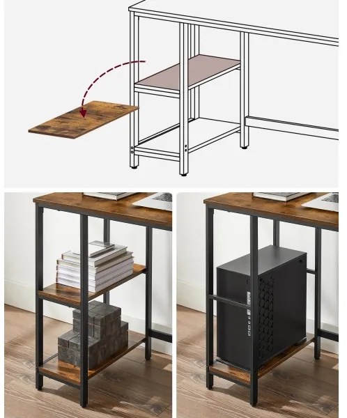 Scrivania SOLEA marrone/nera