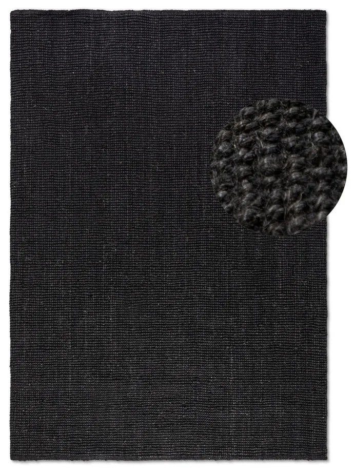 Tappeto in juta nera 80x150 cm Bouclé - Hanse Home