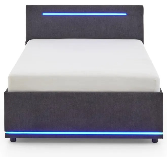 Letto da bambini grigio scuro imbottito con contenitore e rete inclusi 120x200 cm Circle – Meise Möbel