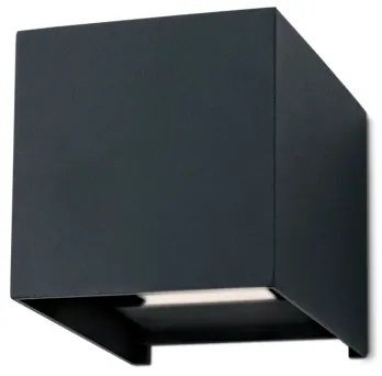 Orion AL 11-1192 - Lampada da parete esterna LED CUBE 2x3W 230V IP54 antr.