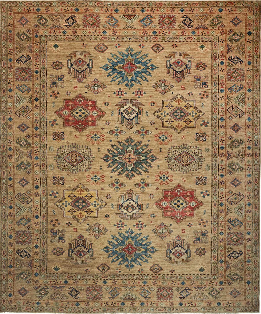 Kazak Tappeto orientale 300 x 250 Beige (Pakistan) Annodato A Mano