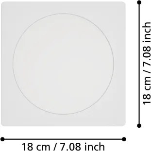 Eglo 901401 - Faretto da incasso FUEVA LED/10,5W/230V 16,6x16,6 cm bianco