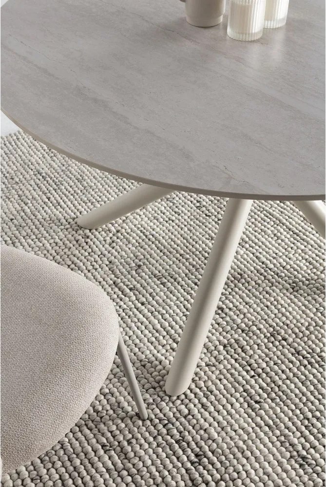 Tavolo da pranzo rotondo con piano in ceramica ø 119,5 cm Talia – Marckeric