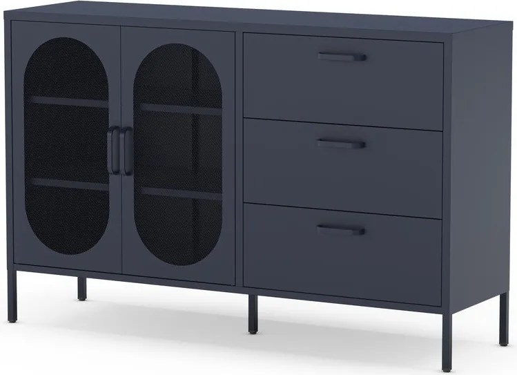 Cassettiera blu scuro 140x90 cm Diora - Marckeric