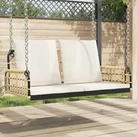 Panchina a Dondolo con Cuscini 105x58x38cm Polyrattan e Acciaio 4009298