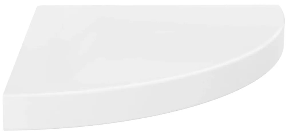 323909 floating corner shelves 4 pcs high gloss white 35x35x3,8 cm mdf