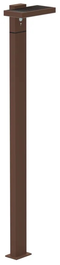 Paletto da giardino Solare Corten 100cm con Sensore Mov. e Picchetto Colore  Bianco Naturale 4.000K