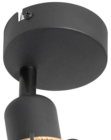 Plafoniera di design nera con oro - Noud