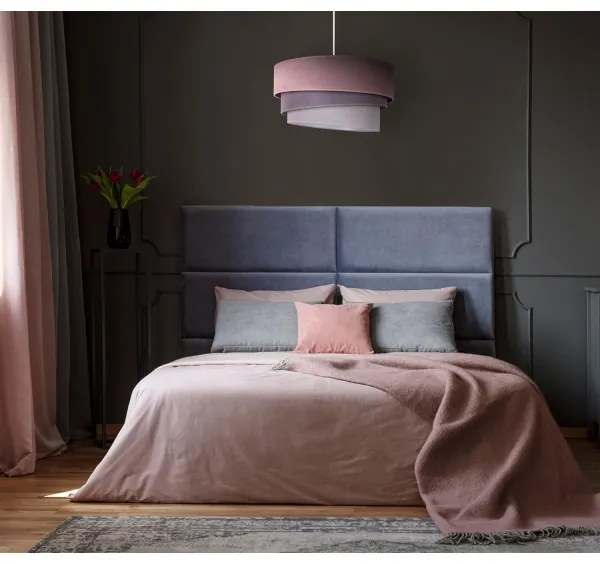 Duolla - Lampadario a sospensione con filo TRIO 1xE27/15W/230V diametro 45 cm rosa/grigio/bianco