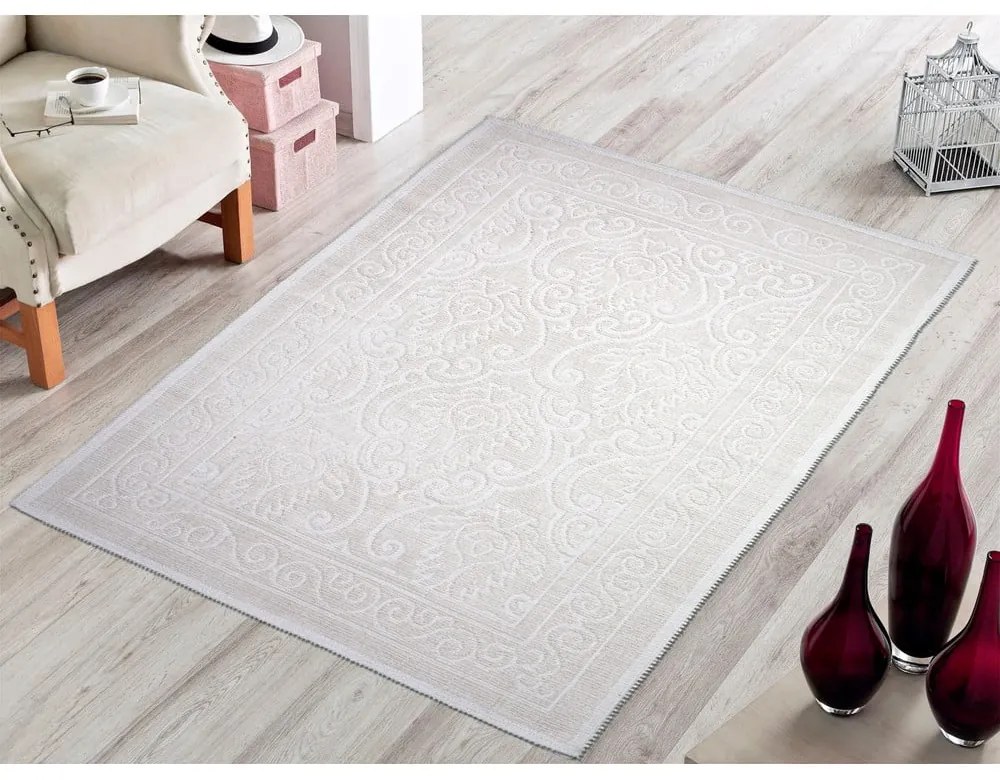 Tappeto in cotone color crema, 100 x 150 cm Osmanli - Vitaus