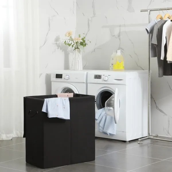 Cesto porta biancheria NASH nero