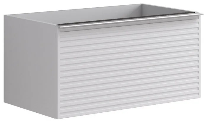Mobile da bagno sospeso sotto lavabo L 80 x H 40 x P 45.5 cm bianco laccato opaco, 1 cassetto Pixel stripes