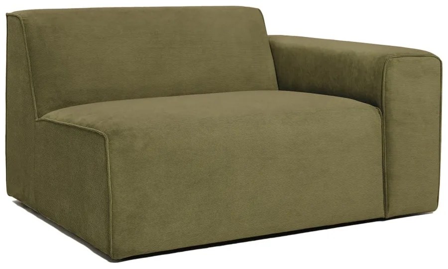 Modulo divano in velluto a coste verde (angolo destro) Sting - Scandic