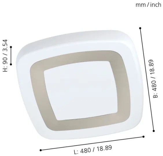 Eglo 99109 - Plafoniera LED RUIDERA LED/22W/230V