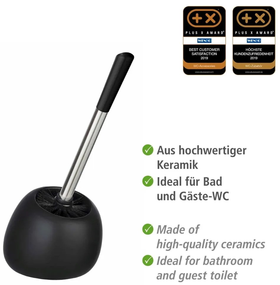 Scopino in ceramica nera Polaris - Wenko