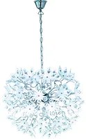 Lampada Sospensione Interno Fiori Trasparenti 3 Luci Cromo Blowball GD Trio