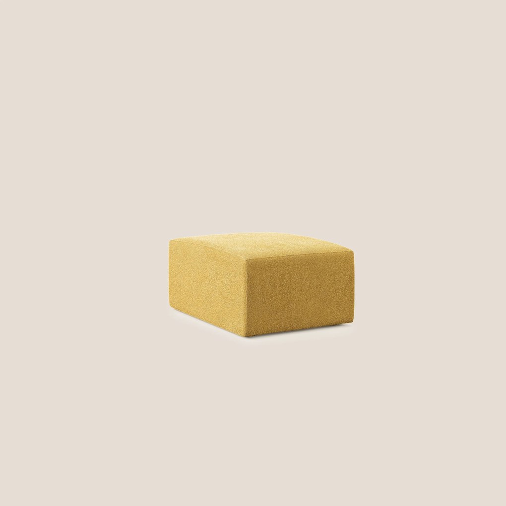 Nettuno modulo pouf in morbido tessuto bouclè T07 giallo