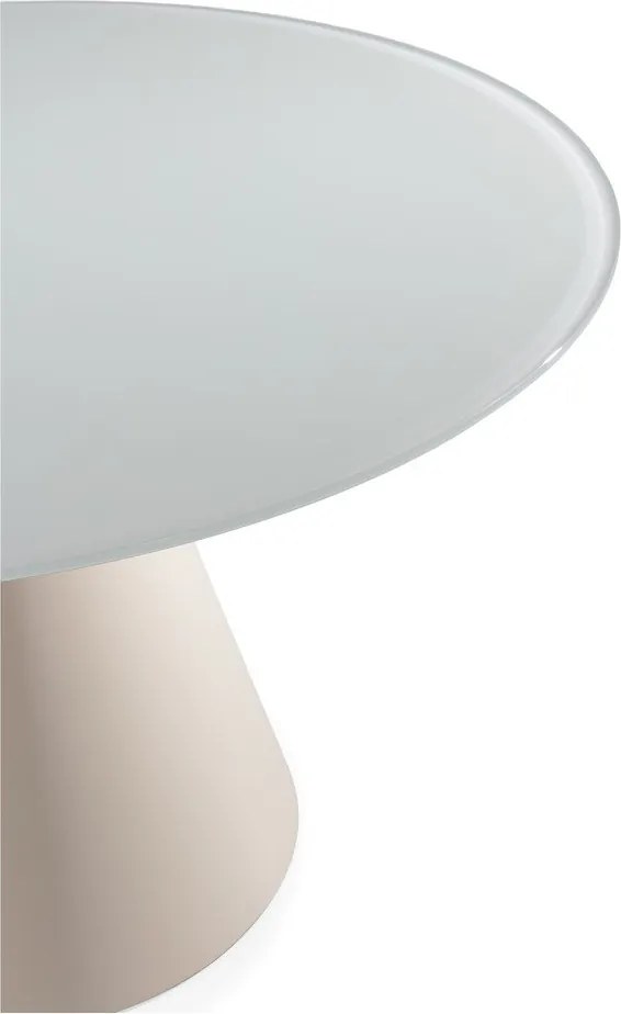 Tavolo da pranzo rotondo con piano in vetro ø 120 cm Vida – MOME