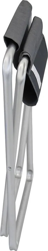 sgabello da spiaggia e campeggio pieghevole alluminio textilene cm 40 x 39 x 46 h color grigio