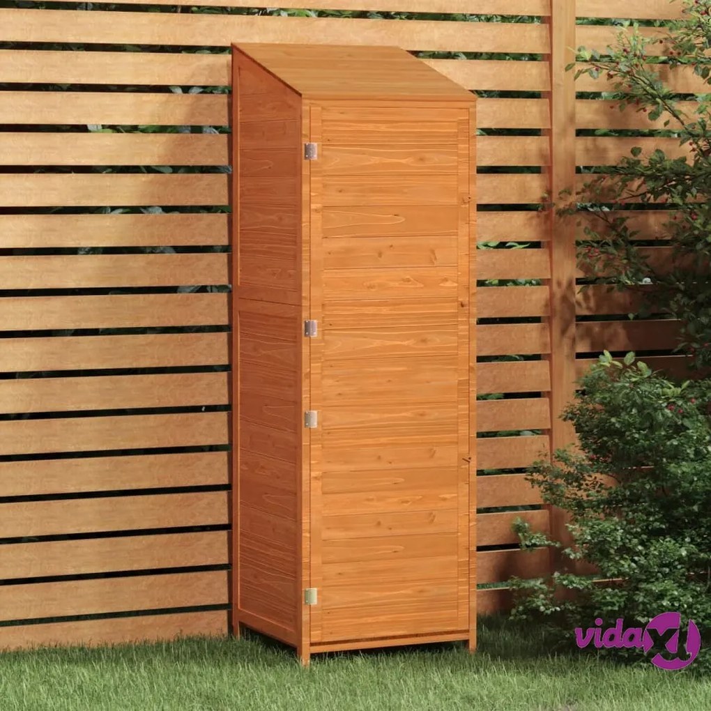 vidaXL Capanno da Giardino Marrone 55x52x174,5 cm Legno Massello Abete