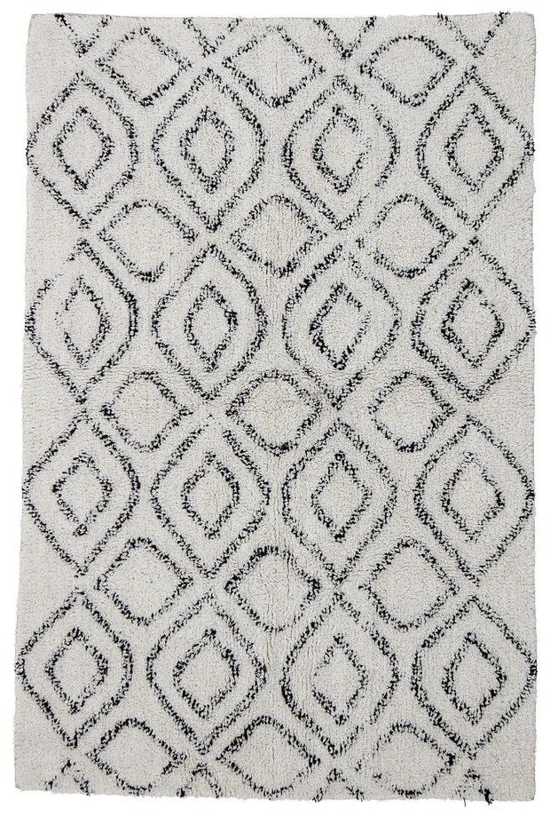 Tappeto bianco/grigio in cotone 90x150 cm Katie – Bloomingville
