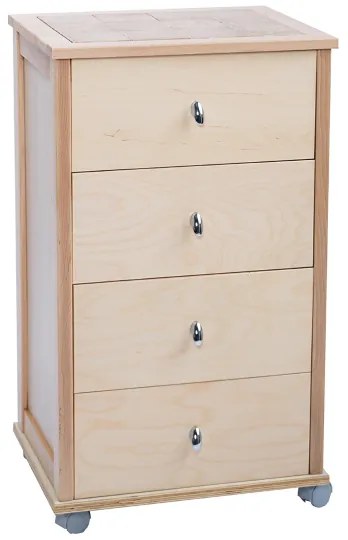 Carrello da cucina POKER con cassetti e piano in ceramica Naturale