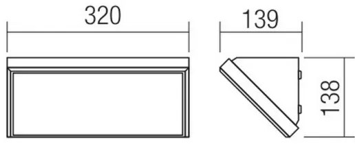 Redo 90160 - Applique da esterno LED MAKO LED/21W/230V IP65