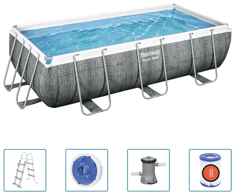 Power Steel Set Piscina 404x201x100 cm Bestway