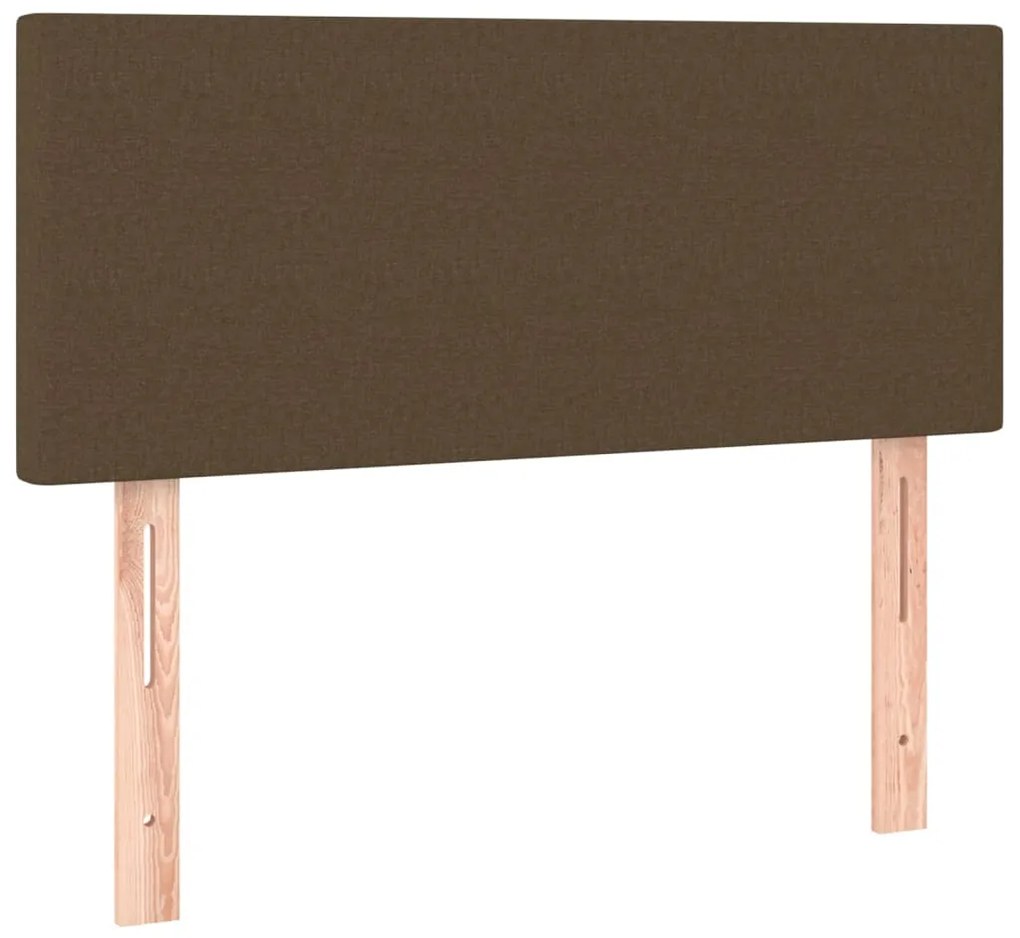 Testiera marrone scuro 90x5x78/88 cm in tessuto