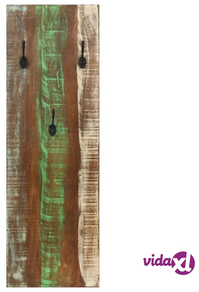 vidaXL Appendiabiti a Parete 2pz 36x3x110cm Legno Massello di Recupero