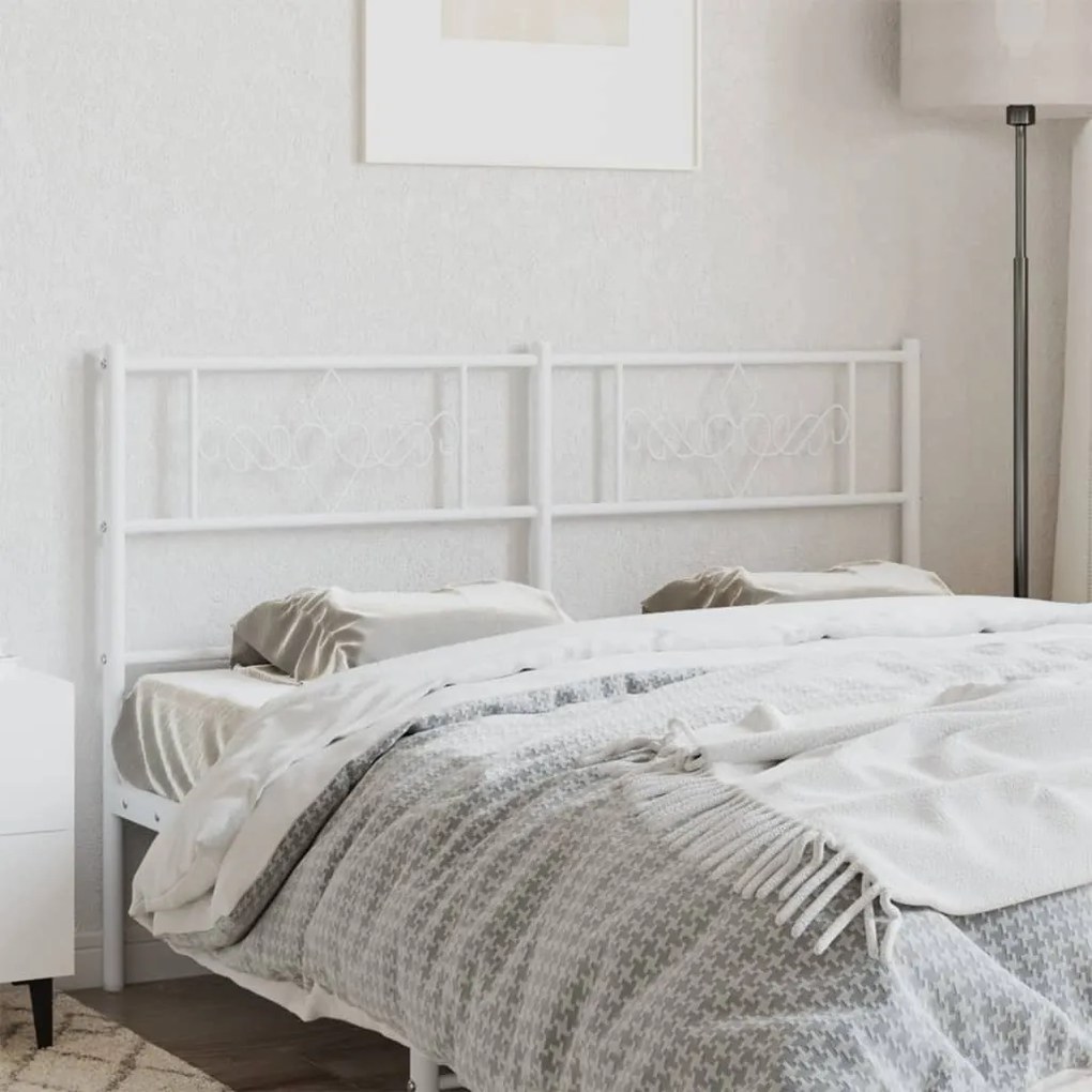 Testiera İn Metallo Bianco 150 Cm /