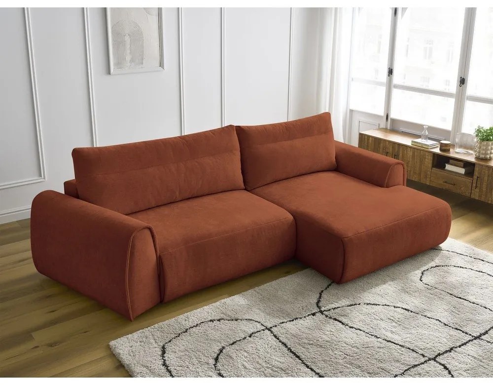 Divano angolare arancione Aden – Bobochic Paris