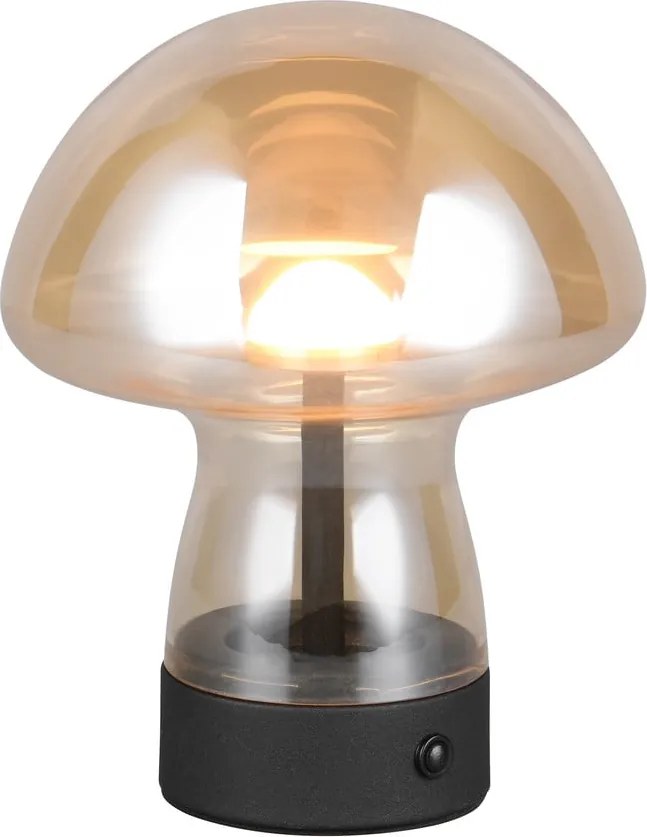 Lampada da tavolo LED color ambra con paralume in vetro (altezza totale 18 cm) Dooley – Trio