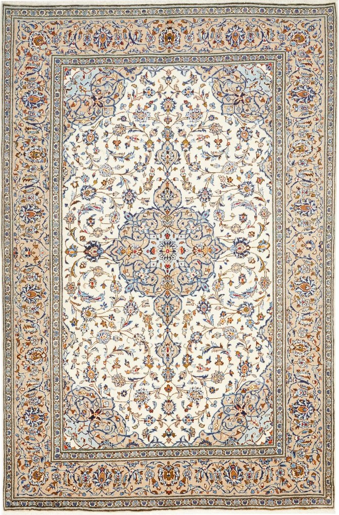 Kashan Tappeto persiano 300 x 200 Beige (Iran) Annodato A Mano