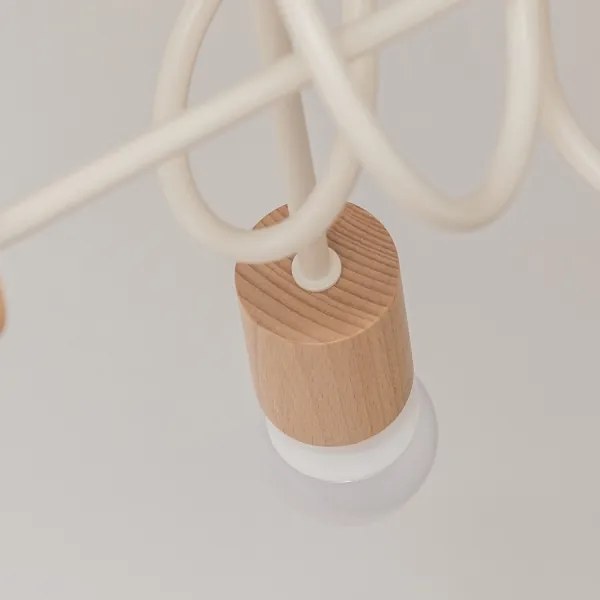 Plafoniera OXFORD 3xE27/15W/230V, finitura pino/crema