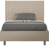 Letto Matrimoniale Francese 140x200 cm con Rete Sunny Tortora