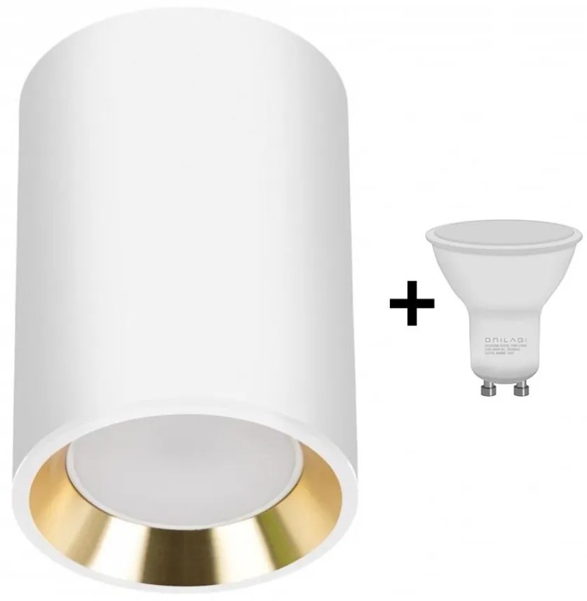 Faretto LED CHLOE 1xGU10/6W/230V arrotondato bianco/oro