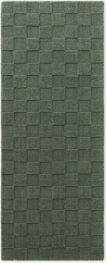 Passatoia verde scuro in lana tessuta a mano 80x200 cm Scala – Villeroy&amp;Boch
