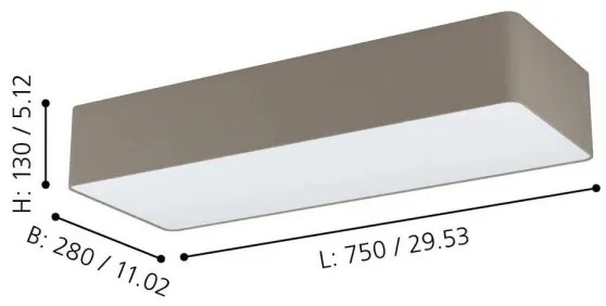 Eglo 99301 - Plafoniera POSADERRA 3xE27/28W/230V