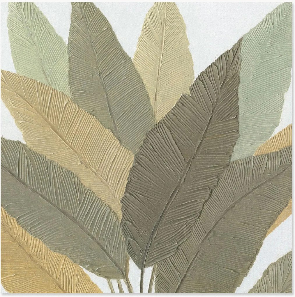 Quadro su tela dipinto a mano Calathea