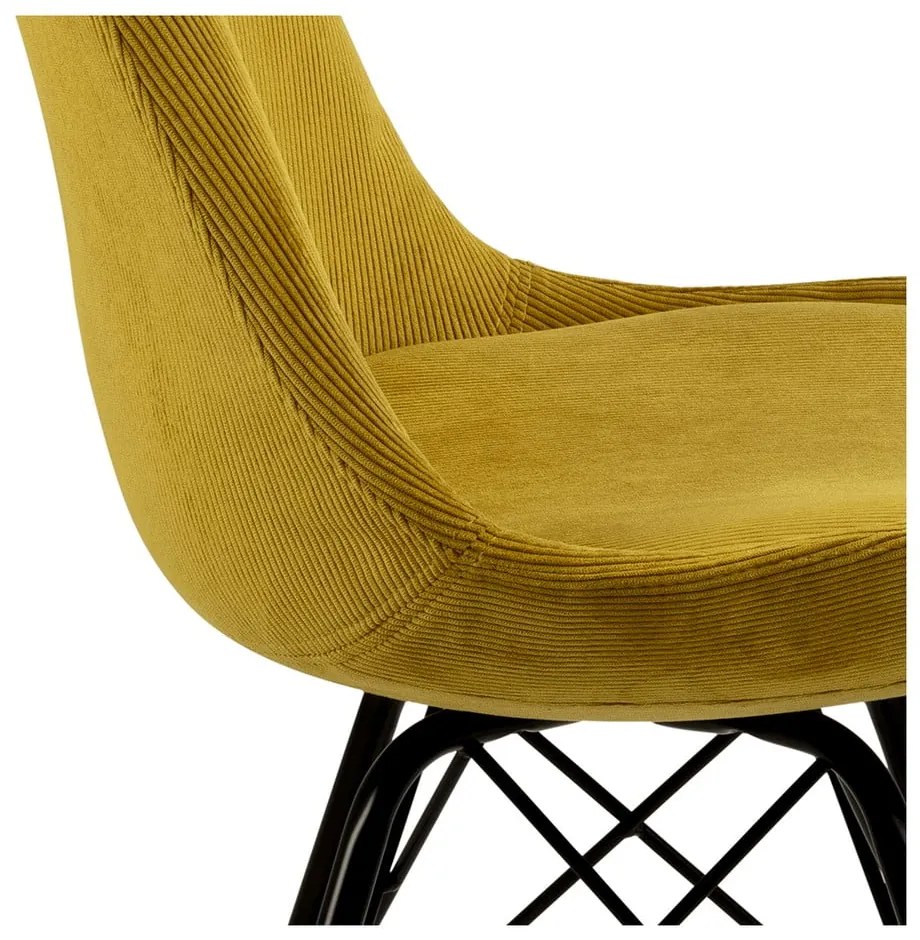 Sedia da pranzo gialla Eris - Actona