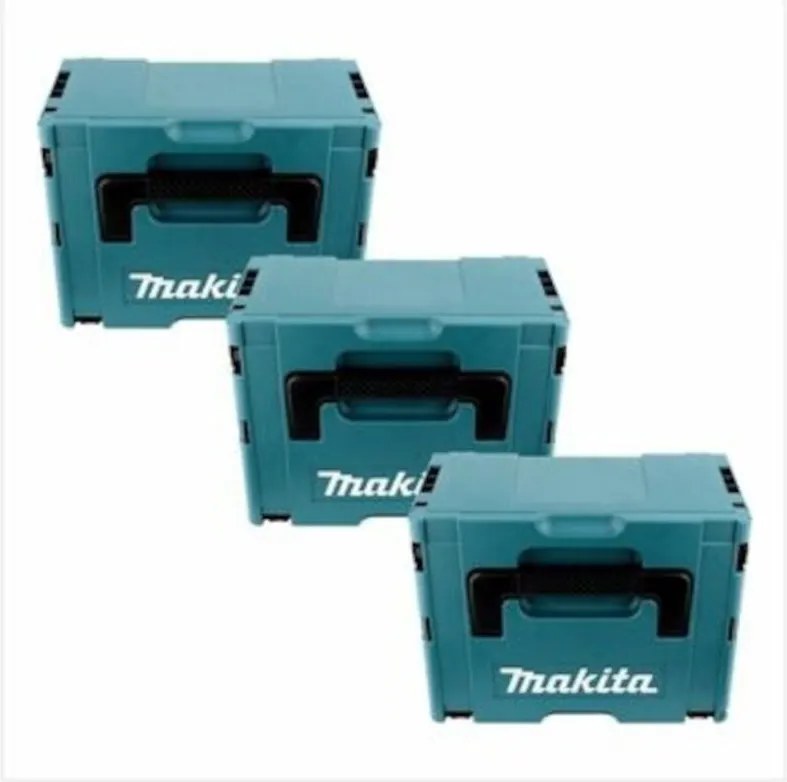 Makita Set di 3x Valigette Makpac 3