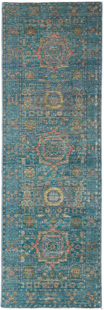 Mamluk Tappeto orientale 240 x 80 Grigio (Pakistan) Annodato A Mano