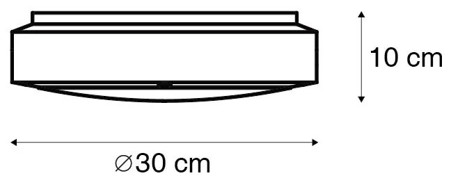 Lampada da parete e soffitto intelligente grigio scuro con Wi-Fi A60 - Glow