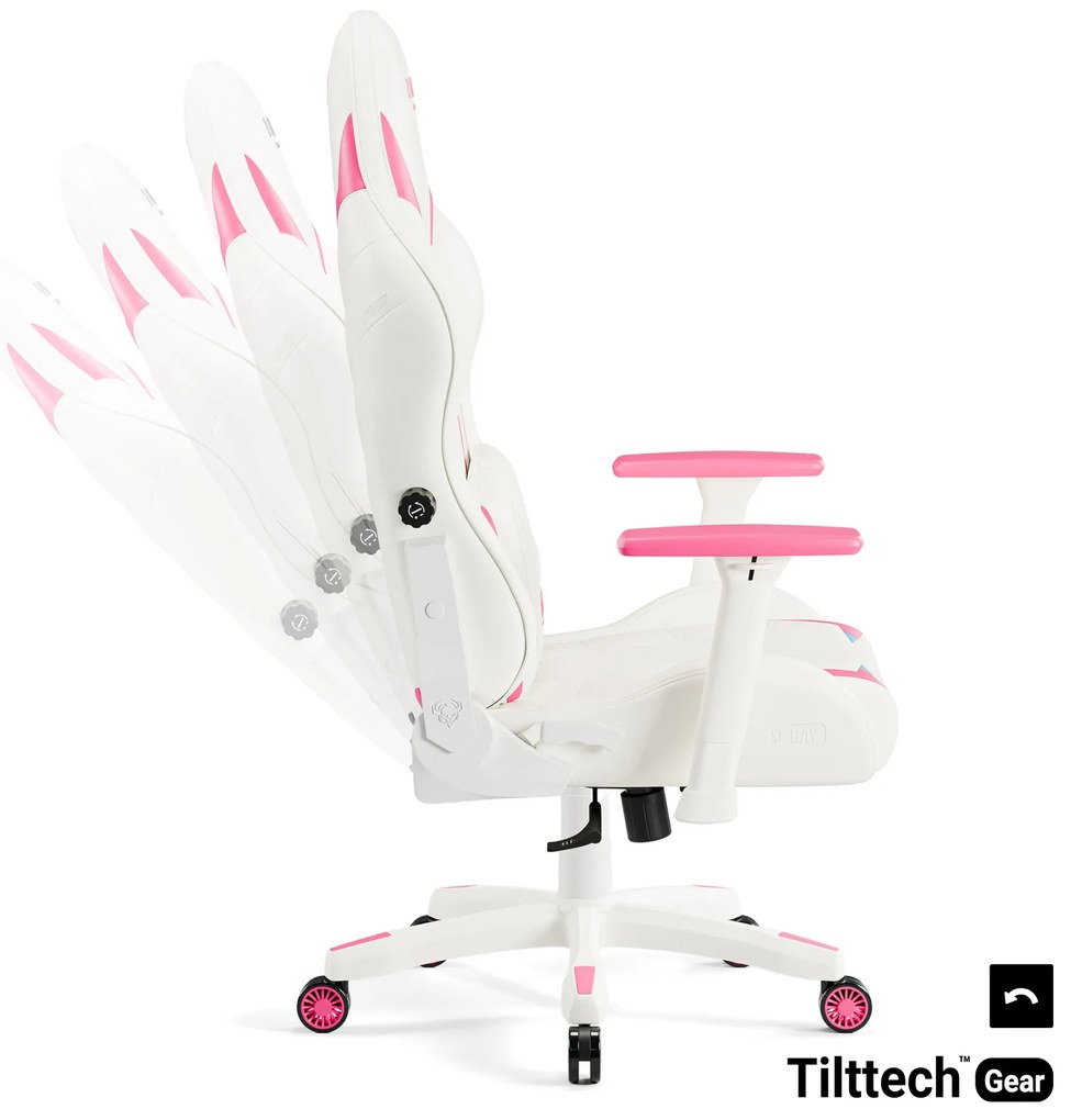Sedia da gaming Diablo X-Ray 2.0 Small: Bianco e Rosa