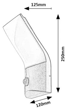 Rabalux 77172-LED Applique da esterno con sensore TOLNA LED/10W/230V IP54