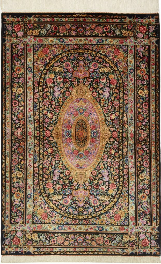 Ghom Tappeto 150 x 100 (Iran) Annodato A Mano