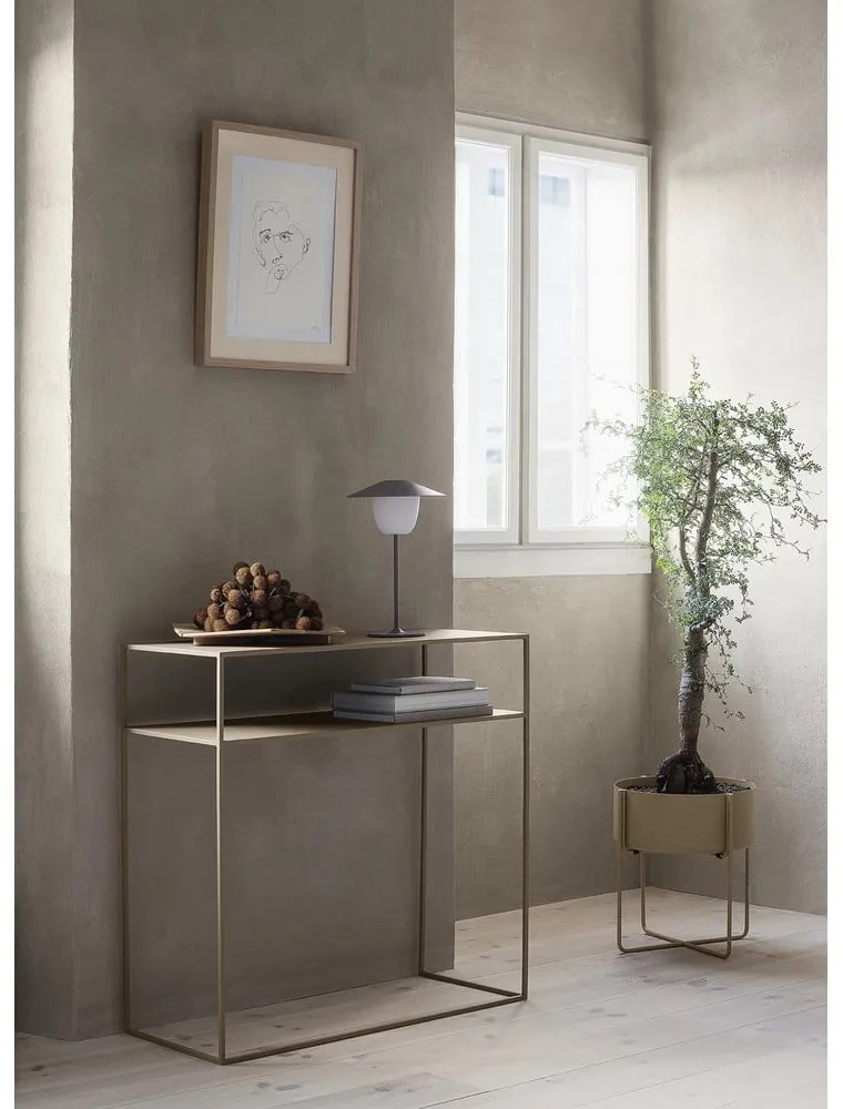 Consolle in metallo nero 35x85 cm Fera - Blomus